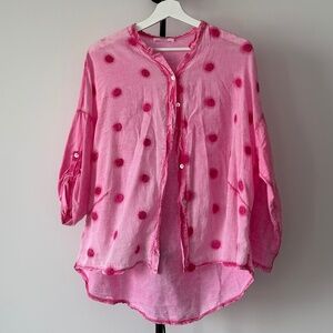 Pink Shirt with pompons